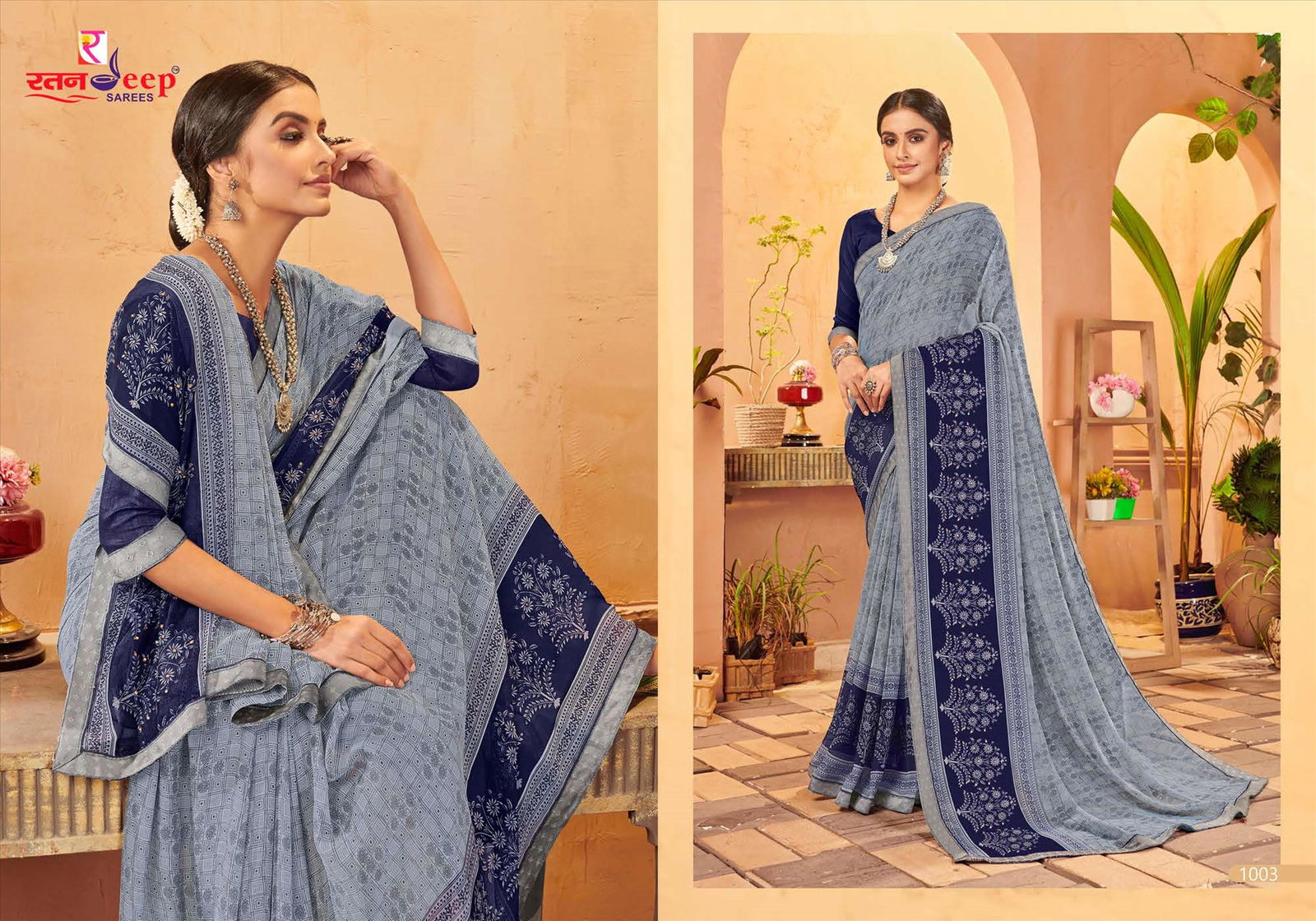 Ratandeep Munch Chiffon Printed Regular Wear Designer Saree Collection